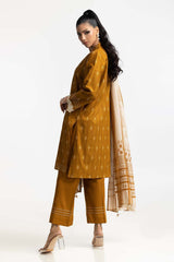 3 Piece Corduroy Printed Suit IUSTKSD-326