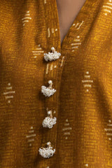 3 Piece Corduroy Printed Suit IUSTKSD-326