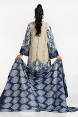3 Piece Printed Linen Suit IUSTKSD-329