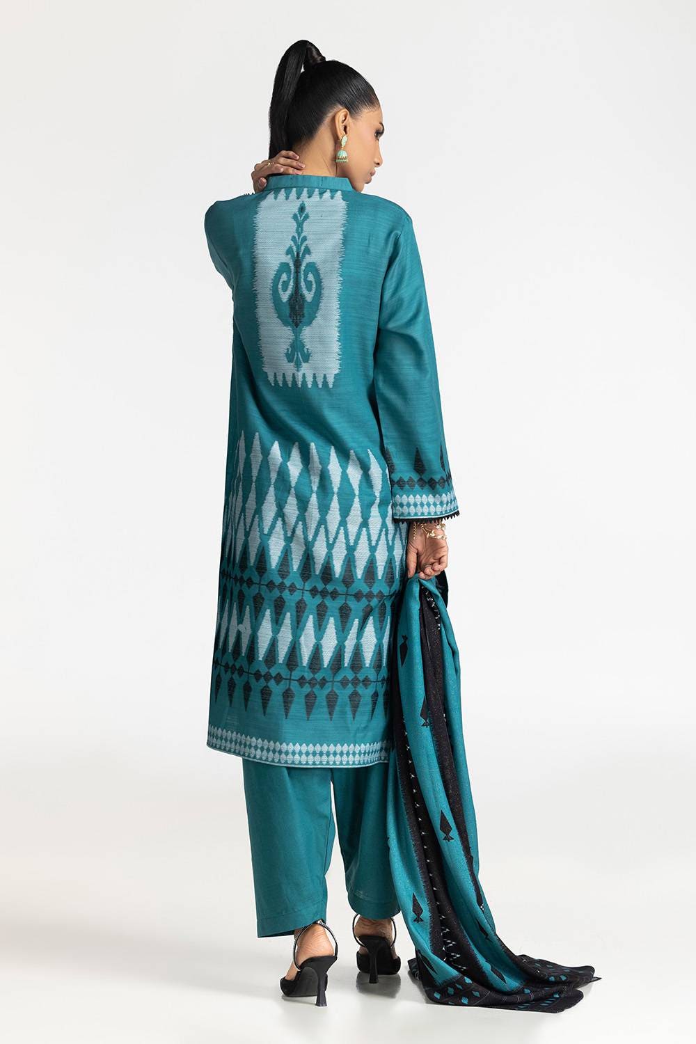 3 Piece Jacquard Suit IUSTKSD-331