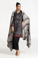 3 Piece Printed Dhanak Suit IUSTKSD-332