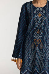 3 Piece Printed Dhanak Suit IUSTKSD-345