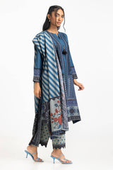 3 Piece Dhanak Printed Suit IUSTKSD-348