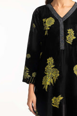 3 Piece Velvet Burnout Suit IUSTKSD-355