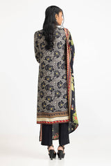 3 Piece Linen Printed Suit IUSTKSD-356