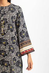 3 Piece Linen Printed Suit IUSTKSD-356