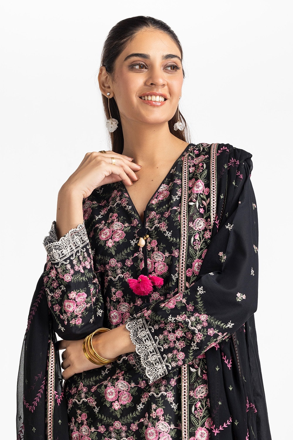 3 Piece Lawn Embroidered Suit IUSTKSD-361