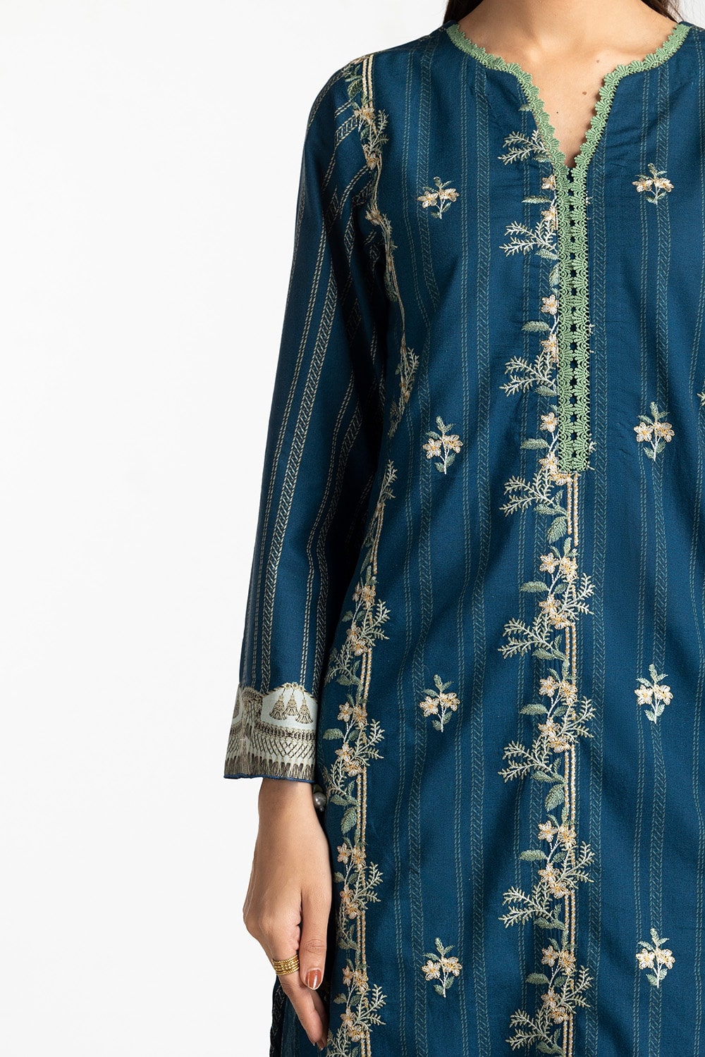 3 Piece Lawn Printed With Embroidered Suit