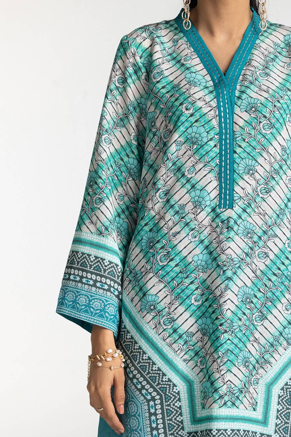 3 Piece Karandi Printed Suit IUSTKSD-365