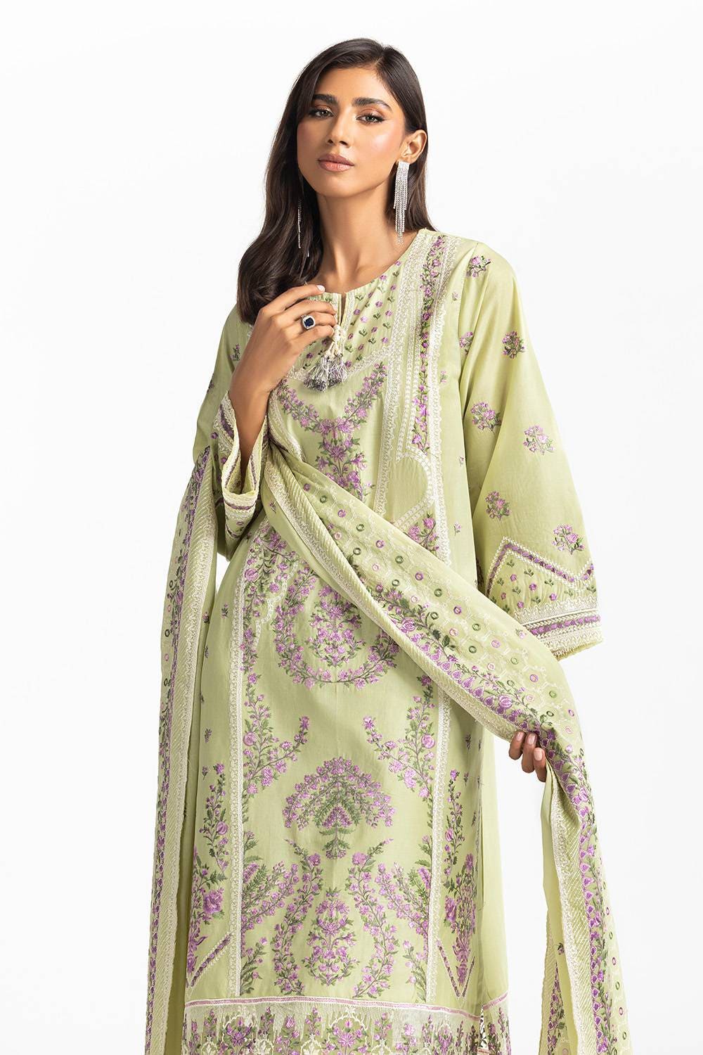 3 Piece Lawn Embroidered Suit