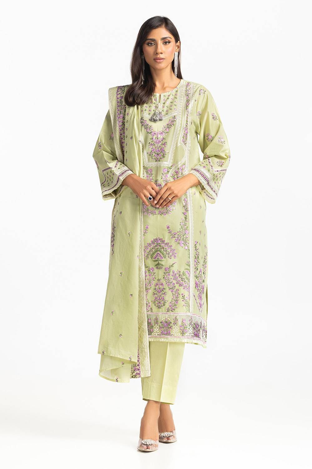 3 Piece Lawn Embroidered Suit