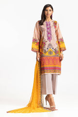 3 Piece Lawn Embroidered Suit IUSTKSD-372