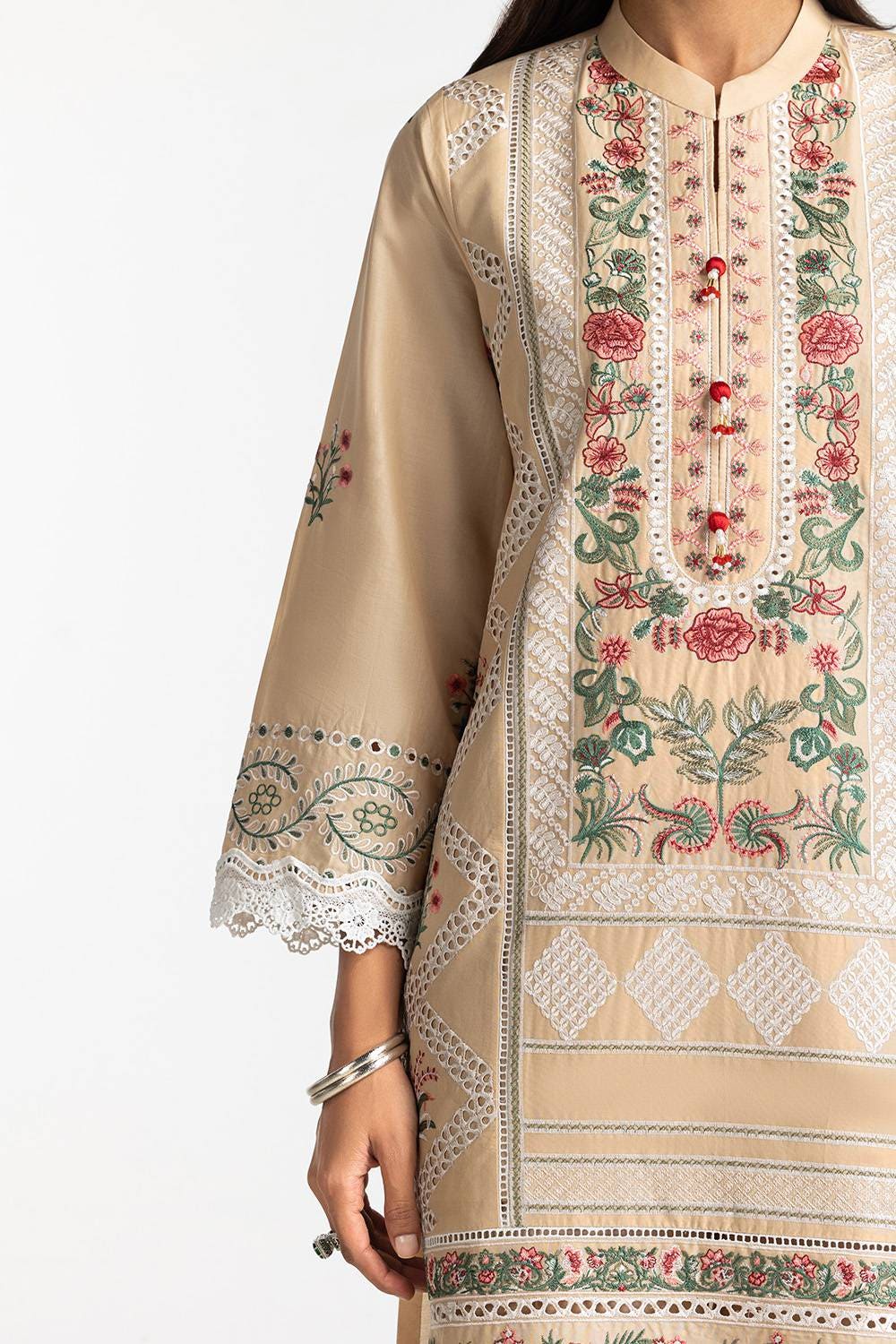 3 Piece Schiffli Embroidered Lawn Suit IUSTKSD-380