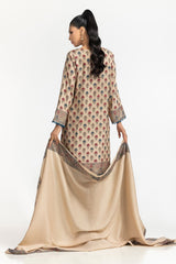 3 Piece Linen Printed Suit IUSTKSD-385