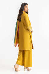3 Piece Cambric Embroidered Suit IUSTKSD-391