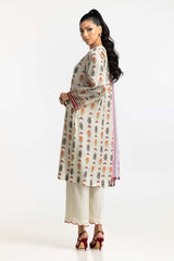 3 Piece Cotail Printed Suit IUSTKSD-393