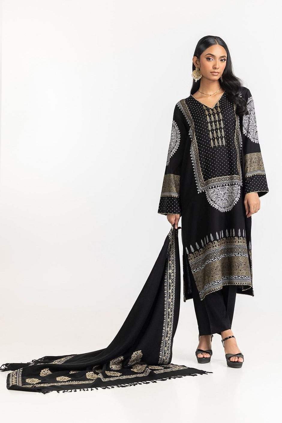 3 Piece Lacquer Printed Suit