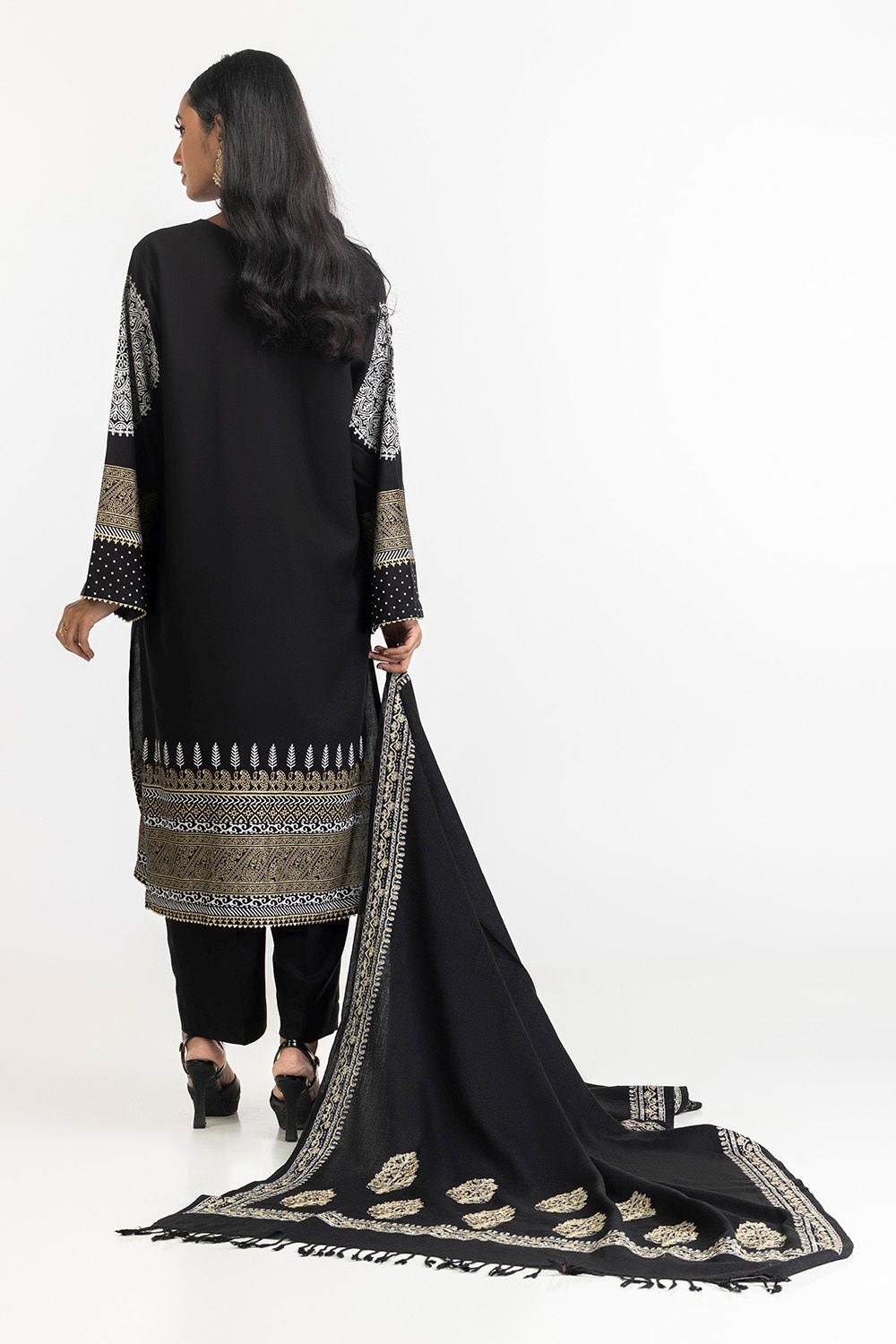 3 Piece Lacquer Printed Suit IUSTKSD-423