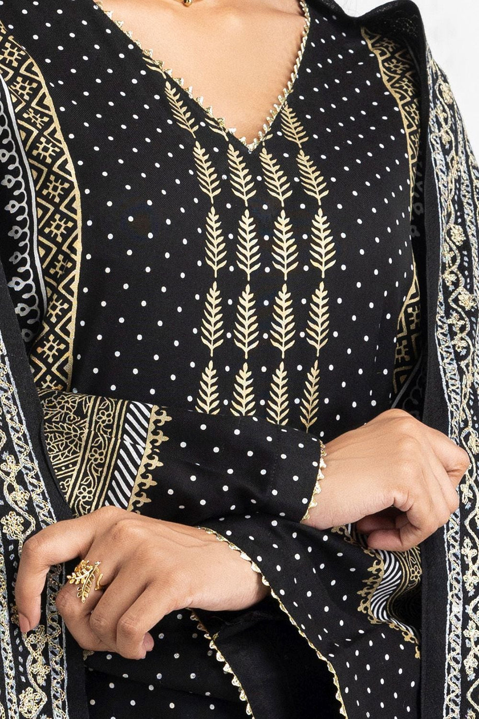 3 Piece Lacquer Printed Suit