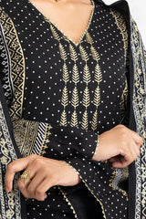 3 Piece Lacquer Printed Suit IUSTKSD-423