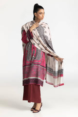 3 Piece Cotail Printed Suit IUSTKSD-425