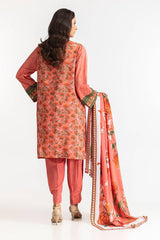3 Piece Linen Printed Suit IUSTKSD-426