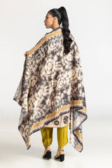 3 Piece Linen Printed Suit IUSTKSD-429