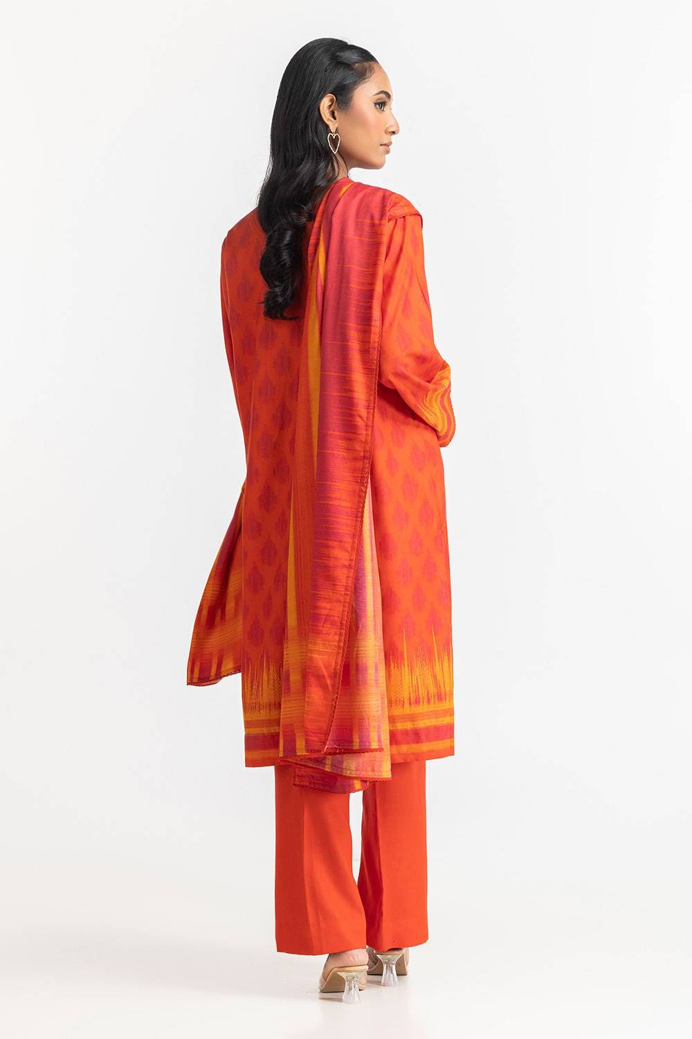3 Piece Dhanak Printed Suit IUSTKSD-434