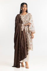 3 Piece Khaddar Printed With Embroidered  Suit IUSTKSD-435