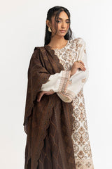 3 Piece Khaddar Printed With Embroidered  Suit IUSTKSD-435