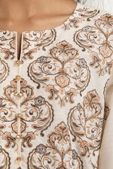 3 Piece Khaddar Printed With Embroidered  Suit IUSTKSD-435