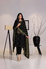3 Piece Khaddar Embroidered Suit IUSTKSD-459