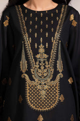 3 Piece Khaddar Embroidered Suit IUSTKSD-459