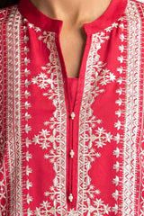 3 Piece Cotail Embroidered Suit IUSTKSD-465