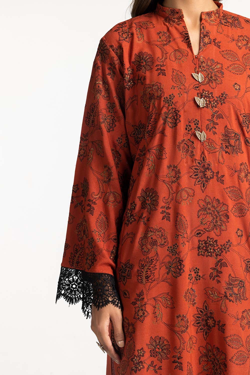 3 Piece Karandi Embroidered Suit IUSTKSD-470