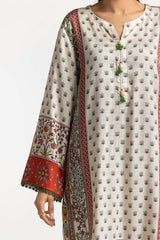 3 Piece Cotail Printed Suit IUSTKSD-472