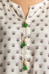 3 Piece Cotail Printed Suit IUSTKSD-472