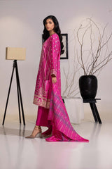 3 Piece Karandi Embroidered And Lacquer Printed Suit IUSTKSD-476