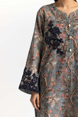 3 Piece Khaddar Printed With Embroidered  Suit IUSTKSD-493