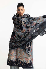 3 Piece Khaddar Printed With Embroidered  Suit IUSTKSD-493