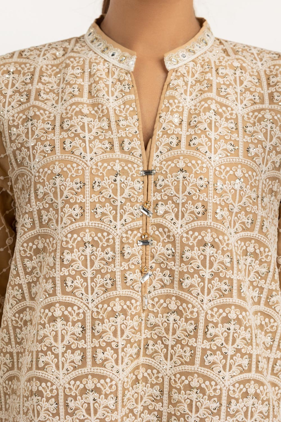 3PC Organza Embroidered Suit