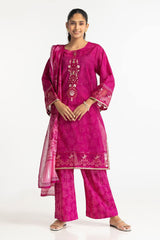 3 Piece Lawn Embroidered Suit IUSTKSD-80