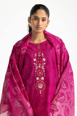 3 Piece Lawn Embroidered Suit IUSTKSD-80