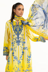 3PC Lawn Printed Suit IUSTKSD-840
