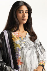 3 Piece Diamantes Lawn Print Suit IUSTKSD-84