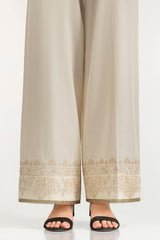 Beige Lawn Embroidered Trouser IUSTTR-42002