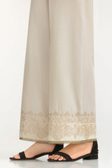 Beige Lawn Embroidered Trouser IUSTTR-42002