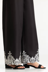 Black Lawn Embroidered Trouser IUSTTR-42006