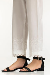 White Lawn Embroidered Trouser IUSTTR-42007