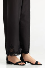 Black Lawn Embellished Trouser IUSTTR-42013